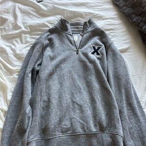 League Gray Zip-Up Sweater